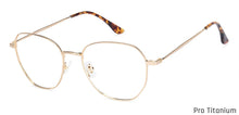 Load image into Gallery viewer, Gold Hexagonal Full Rim Unisex Eyeglasses by John Jacobs-136042