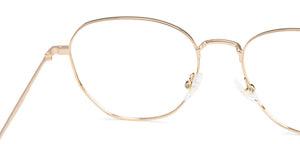Gold Hexagonal Full Rim Unisex Eyeglasses by John Jacobs-136042