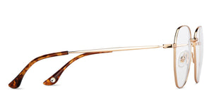 Gold Hexagonal Full Rim Unisex Eyeglasses by John Jacobs-147692