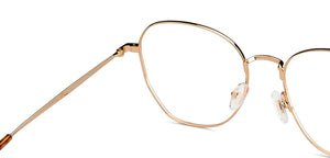 Gold Hexagonal Full Rim Unisex Eyeglasses by John Jacobs-147692