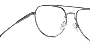 Black Aviator Full Rim Unisex Eyeglasses by John Jacobs-149411