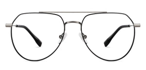 Black Aviator Full Rim Unisex Eyeglasses by John Jacobs-149411