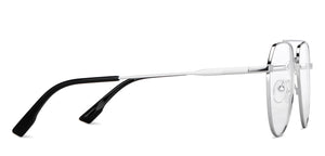 Silver Aviator Full Rim Unisex Eyeglasses by John Jacobs-149421