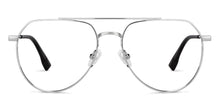 Load image into Gallery viewer, Silver Aviator Full Rim Unisex Eyeglasses by John Jacobs-149421
