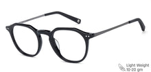 Load image into Gallery viewer, Black Round Full Rim Unisex Eyeglasses by John Jacobs Computer Glasses-141760