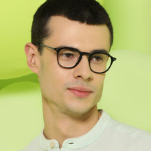 Load image into Gallery viewer, Black Round Full Rim Unisex Eyeglasses by John Jacobs Computer Glasses-141760