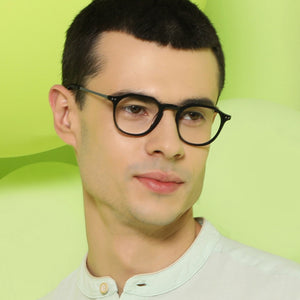 Black Round Full Rim Unisex Eyeglasses by John Jacobs Computer Glasses-141760