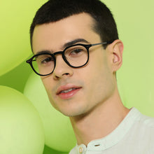 Load image into Gallery viewer, Black Round Full Rim Unisex Eyeglasses by John Jacobs Computer Glasses-141760