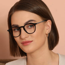 Load image into Gallery viewer, Black Round Full Rim Unisex Eyeglasses by John Jacobs Computer Glasses-141760