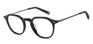 Black Round Full Rim Unisex Eyeglasses by John Jacobs Computer Glasses-141760