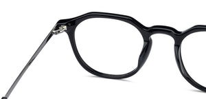 Black Round Full Rim Unisex Eyeglasses by John Jacobs Computer Glasses-141760