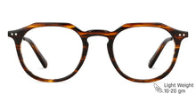 Load image into Gallery viewer, Brown Round Full Rim Unisex Eyeglasses by John Jacobs Computer Glasses-141761