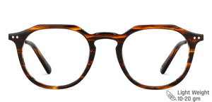 Brown Round Full Rim Unisex Eyeglasses by John Jacobs Computer Glasses-141761