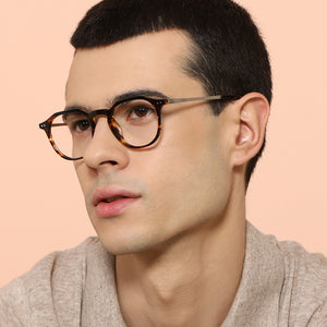 Brown Round Full Rim Unisex Eyeglasses by John Jacobs Computer Glasses-141761