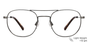 Grey Round Full Rim Unisex Eyeglasses by John Jacobs Computer Glasses-144117