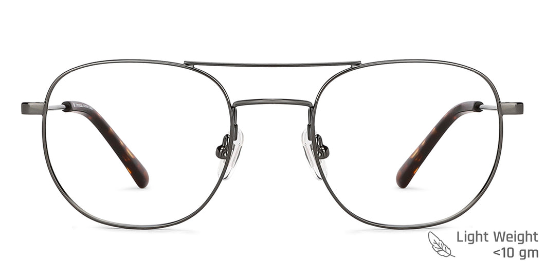 Grey Round Full Rim Unisex Eyeglasses by John Jacobs Computer Glasses-144117