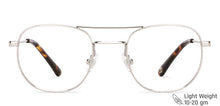 Load image into Gallery viewer, Silver Round Full Rim Unisex Eyeglasses by John Jacobs Computer Glasses-144118