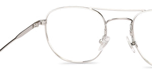 Silver Round Full Rim Unisex Eyeglasses by John Jacobs Computer Glasses-144118