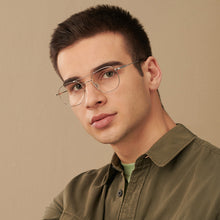 Load image into Gallery viewer, Silver Round Full Rim Unisex Eyeglasses by John Jacobs Computer Glasses-144118