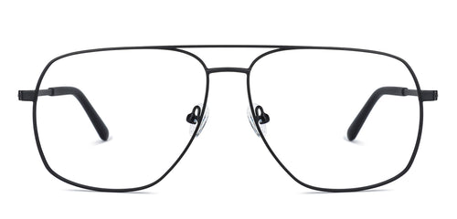 Black Aviator Full Rim Unisex Eyeglasses by John Jacobs-136635