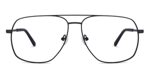 Black Aviator Full Rim Unisex Eyeglasses by John Jacobs-136635