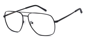 Black Aviator Full Rim Unisex Eyeglasses by John Jacobs-136635