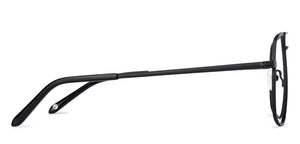Black Aviator Full Rim Unisex Eyeglasses by John Jacobs-136635