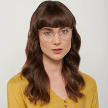 Load image into Gallery viewer, Gold Round Full Rim Unisex Eyeglasses by John Jacobs-136679