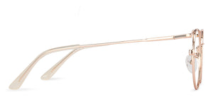 Gold Round Full Rim Unisex Eyeglasses by John Jacobs-136679