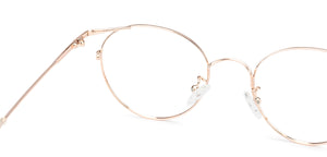 Gold Round Full Rim Unisex Eyeglasses by John Jacobs-136679