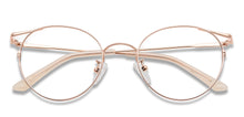 Load image into Gallery viewer, Gold Round Full Rim Unisex Eyeglasses by John Jacobs-136679