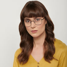 Load image into Gallery viewer, Black Hexagonal Full Rim Unisex Eyeglasses by John Jacobs-136682