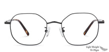 Load image into Gallery viewer, Black Hexagonal Full Rim Unisex Eyeglasses by John Jacobs-136682