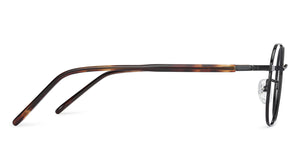 Black Hexagonal Full Rim Unisex Eyeglasses by John Jacobs-136682