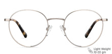 Load image into Gallery viewer, Silver Round Full Rim Unisex Eyeglasses by John Jacobs-137723