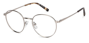 Silver Round Full Rim Unisex Eyeglasses by John Jacobs-137723