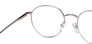 Silver Round Full Rim Unisex Eyeglasses by John Jacobs-137723