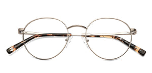 Silver Round Full Rim Unisex Eyeglasses by John Jacobs-137723