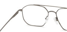 Load image into Gallery viewer, Gunmetal Aviator Full Rim Unisex Eyeglasses by John Jacobs-137726