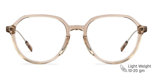 Brown Round Full Rim Unisex Eyeglasses by John Jacobs-137739