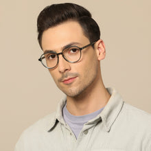 Load image into Gallery viewer, Green Round Full Rim Unisex Eyeglasses by John Jacobs-137740