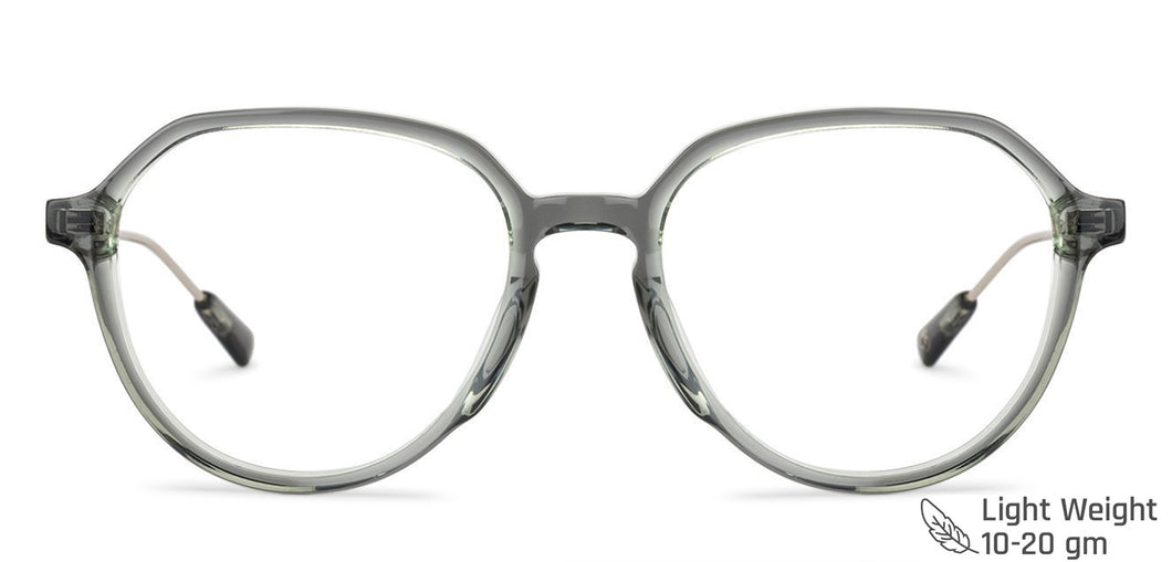 Green Round Full Rim Unisex Eyeglasses by John Jacobs-137740