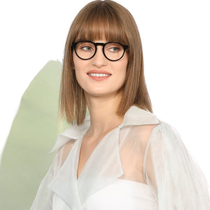 Black Round Full Rim Unisex Eyeglasses by John Jacobs Computer Glasses-143412