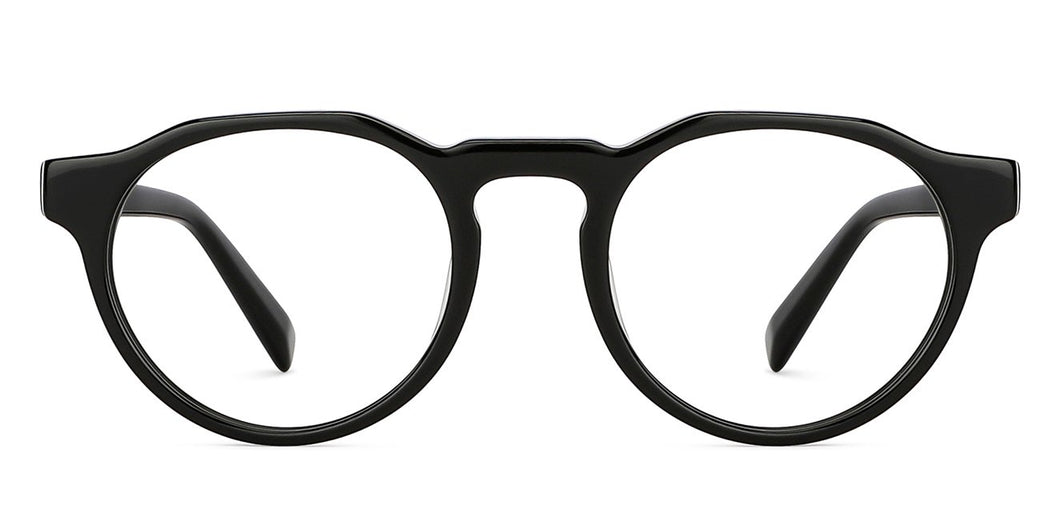 Black Round Full Rim Unisex Eyeglasses by John Jacobs Computer Glasses-143412