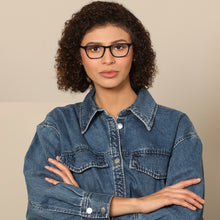 Load image into Gallery viewer, Blue Rectangle Full Rim Unisex Eyeglasses by John Jacobs Computer Glasses-143419