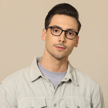 Load image into Gallery viewer, Blue Rectangle Full Rim Unisex Eyeglasses by John Jacobs Computer Glasses-143419