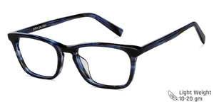 Blue Rectangle Full Rim Unisex Eyeglasses by John Jacobs Computer Glasses-143419
