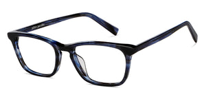 Blue Rectangle Full Rim Unisex Eyeglasses by John Jacobs Computer Glasses-143419
