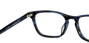 Blue Rectangle Full Rim Unisex Eyeglasses by John Jacobs Computer Glasses-143419