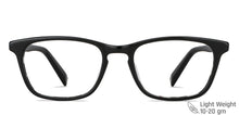 Load image into Gallery viewer, Black Rectangle Full Rim Unisex Eyeglasses by John Jacobs Computer Glasses-143420
